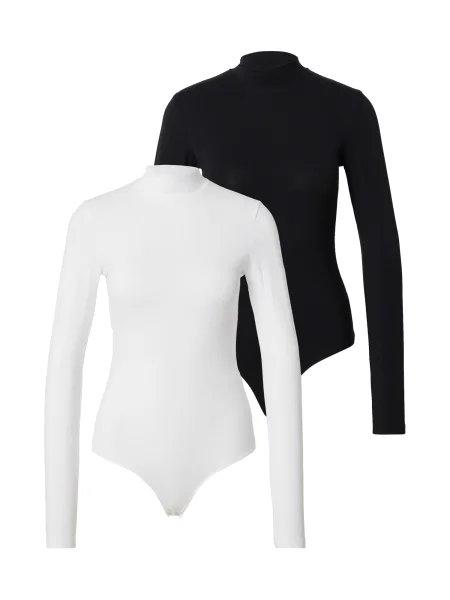 ABOUT YOU Tricou body Margitta negru alb