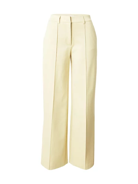 ICHI Pantaloni cu dungă deschis verde