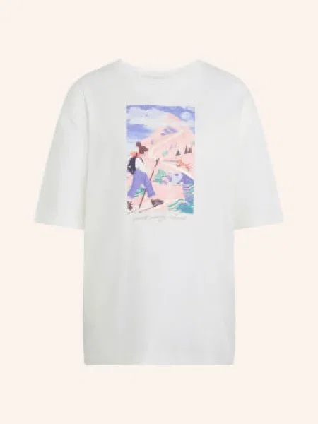 Adidas Terrex Oversized Tričko Terrex Secret Paths Ahead Graphic / fialová / zelená bílá