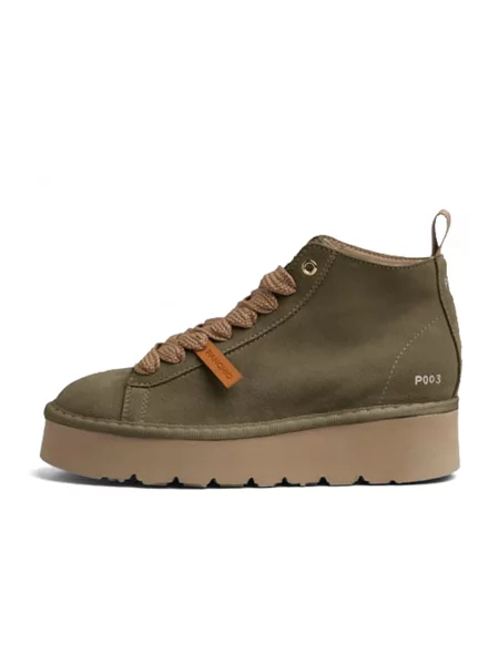 Buty do kostki Panchic skórzane zielone