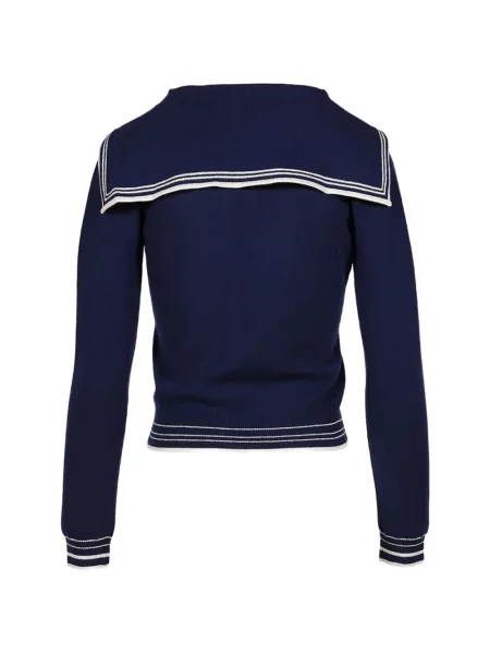 Gulerat cardigan Shushu/tong tricotate albastru