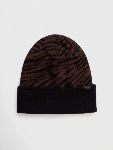 Шапка Rip Curl з товстого трикотажу коричневий