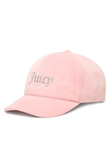 Шапка с козирка Juicy Couture розово