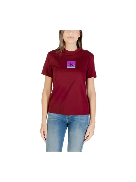 Koszulka Calvin Klein Jeans czerwona