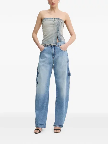 Top Armani Exchange asimetric albastru