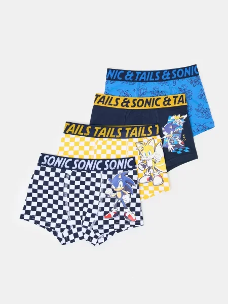 Sinsay boxerky s potiskem 4 pack Sonic the Hedgehog oranžová