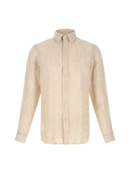 Koszula casualowa o kroju regular fit z czystego lnu Polo Ralph Lauren beżowa