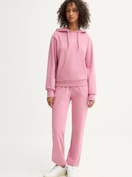 Однотонные спортивные штаны Guess бежевые