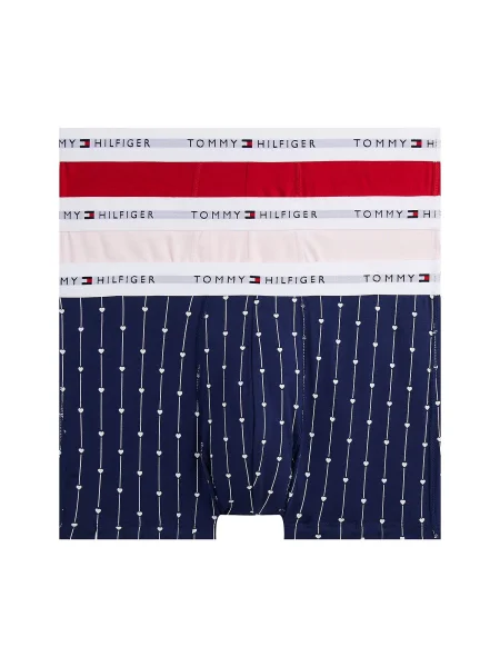 Tommy Hilfiger Underwear Boksarice Essential mornarska / roza / rdeča bela