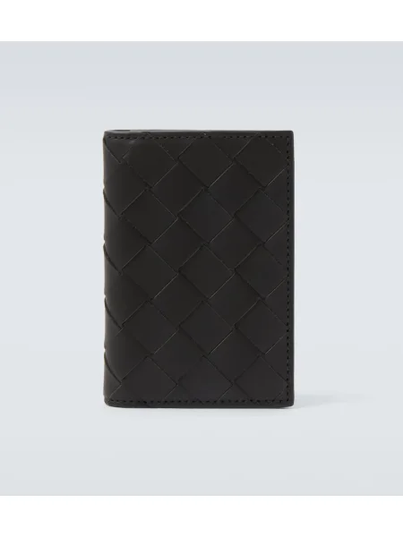 Usnjena denarnica Bottega Veneta siva