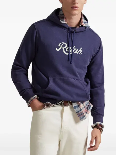 Kordbársony kockás melegítő felső Polo Ralph Lauren nyomtatás barna
