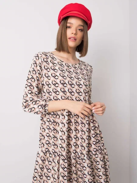 Rochie Rue Paris de costum bej