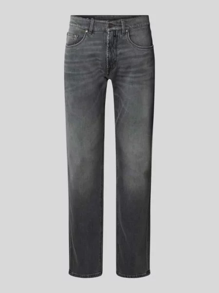 Dżinsy w kroju tapered fit w stylu used model Lyon' Pierre Cardin