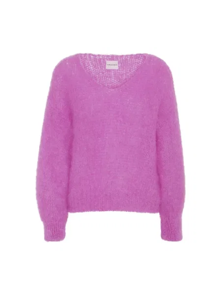 Sweter Americandreams wełniany fioletowy