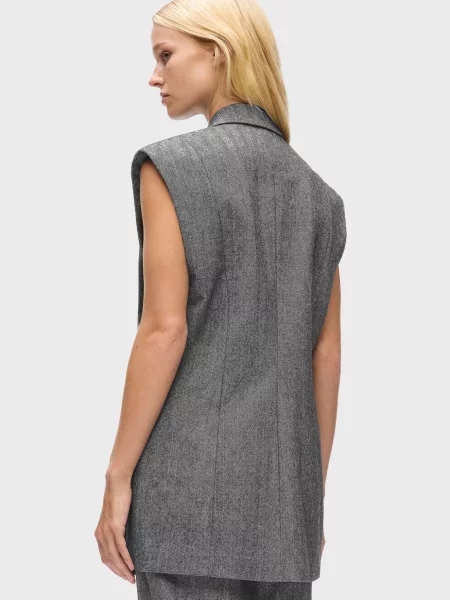 Жилет Karl Lagerfeld з відворотом сірий