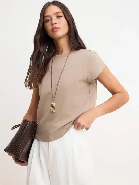 Trendyol Tricou taupe gri