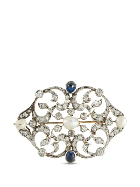 Brosa Lb Exclusive cu perle argintiu