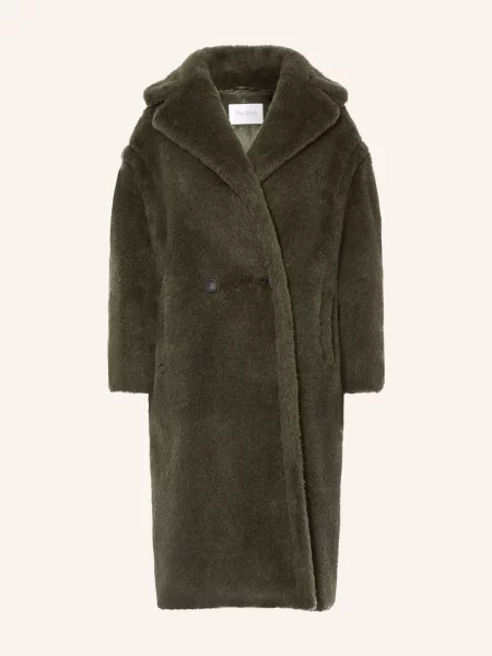 Max Mara Kabát Z Umělé Kožešiny Tedgirl S Alpakou khaki