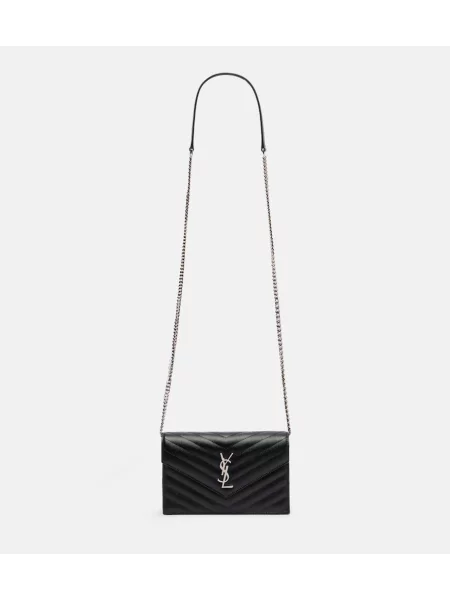 Colier Saint Laurent din piele negru