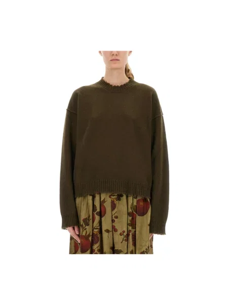 Dzianinowy sweter Uma Wang zielony