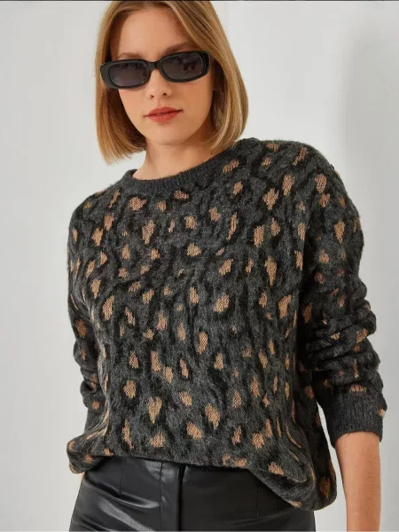 Bianco Lucci Svetr Pullover tmavě šedá