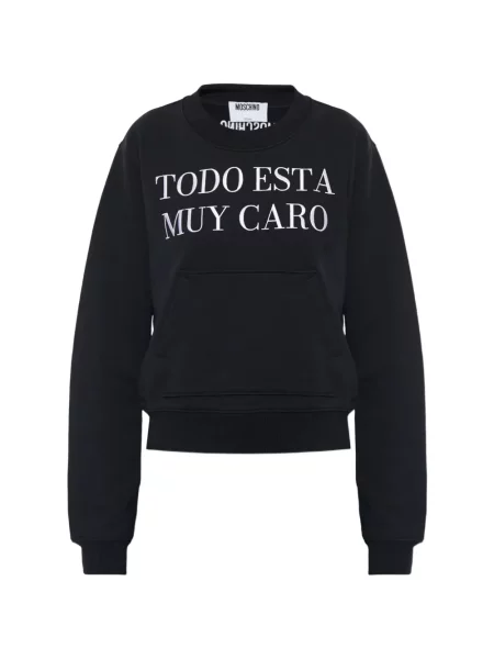 Hanorac Moschino cu broderie negru