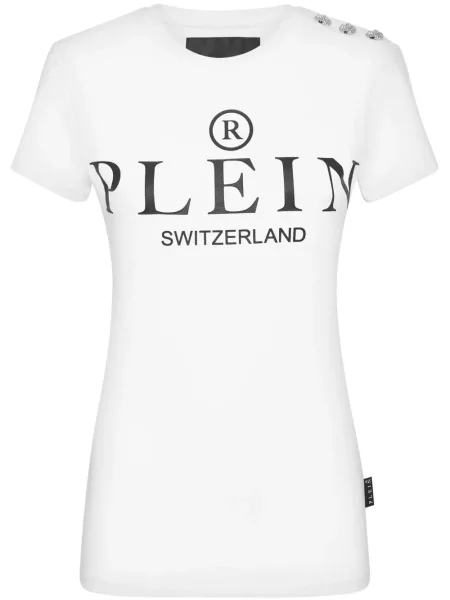 Tricou Philipp Plein cu imagine alb