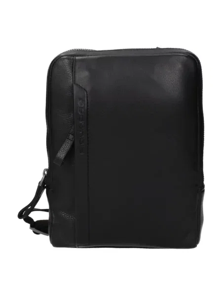 Torba crossbody Piquadro skórzana czarna