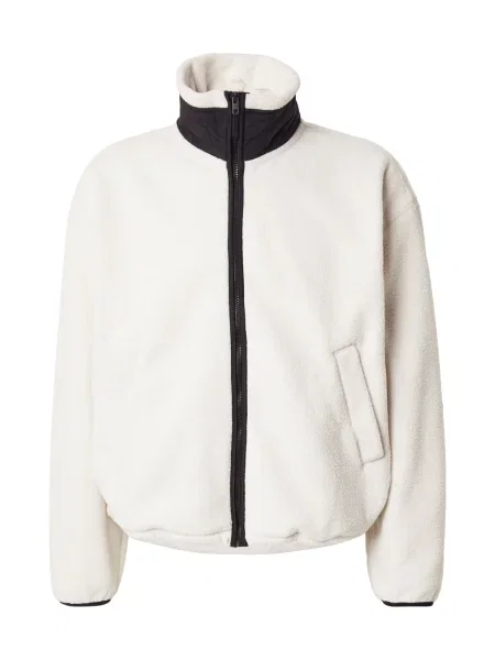 WEEKDAY Fleecová mikina Kalix' bílá