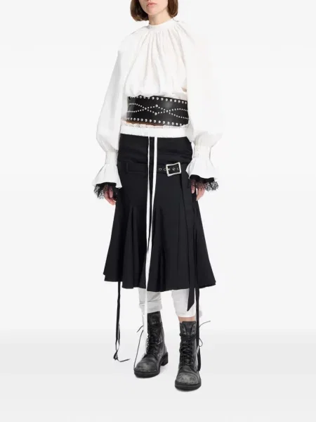 Cu centură fustă midi Ann Demeulemeester negru