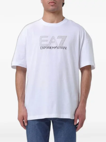 Tricou Ea7 Emporio Armani cu imagine alb