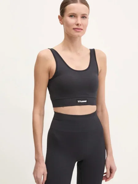 Спортен сутиен Hummel Alive с изчистен дизайн черно
