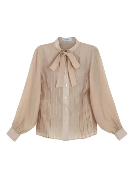 Koszula Isolda z kokardką plisowana