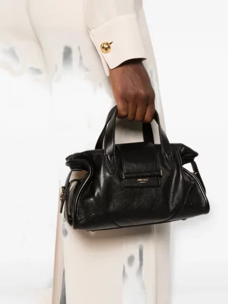 Geantă shopper Jimmy Choo din piele negru