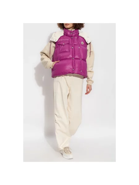 Kamizelka puchowa Moncler różowa