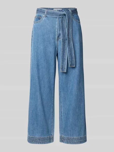 Kuloty jeansowe z szeroką nogawką z czystej bawełny model ‘KATHY’ Vero Moda niebieskie