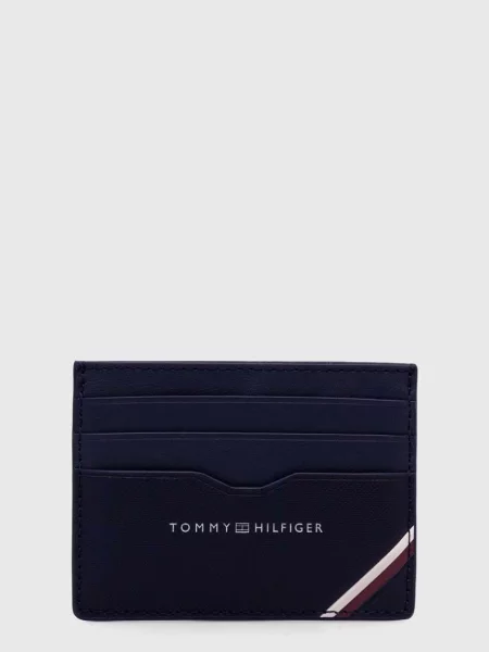 Portfel Tommy Hilfiger skórzany niebieski