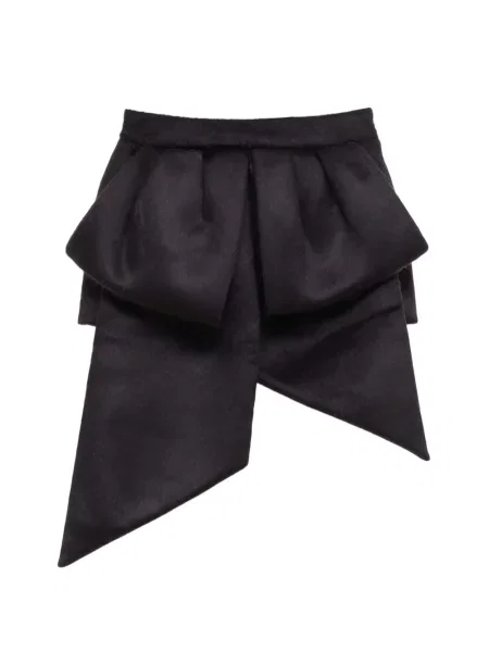Fusta mini Vaquera cu funde asimetrică negru