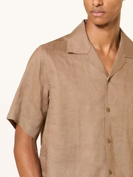 Letní Košile Julio Comfort Fit Z Lnu velbloudí