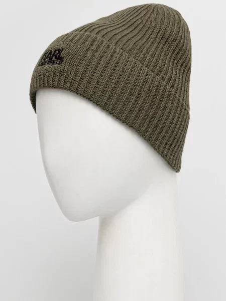 Шапка з додаванням вовни Karl Lagerfeld зелений