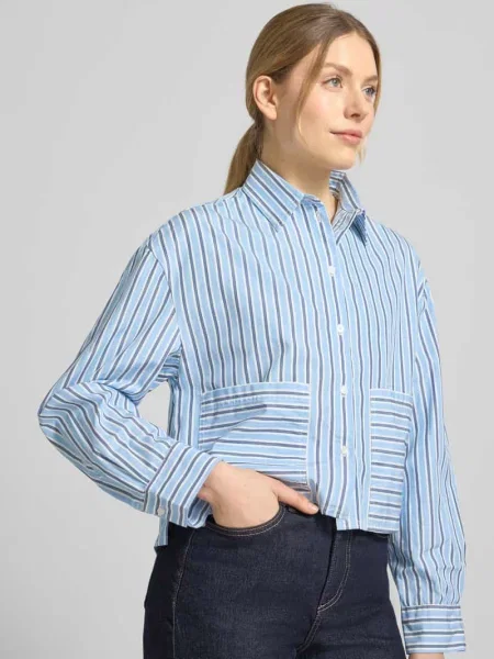 Bluzka z długim rękawem w kroju loose fit z czystej bawełny S.oliver Red Label