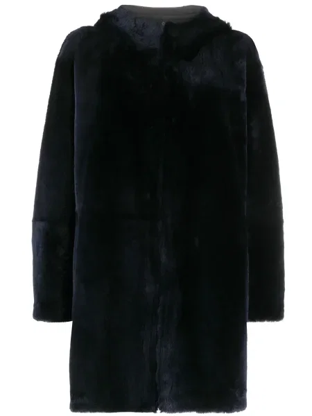 Palton Liska cu glugă albastru