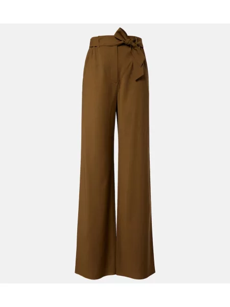 Pantaloni Max Mara de lână verde
