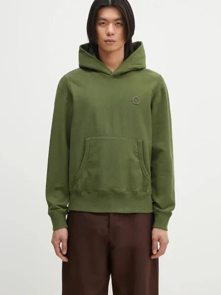 Dukserica Kenzo Boke Flower za muškarce s kapuljačom bez uzorka zelena