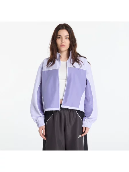 Jachetă New Balance Trackside Woven Jacket Dark Smoked M violet