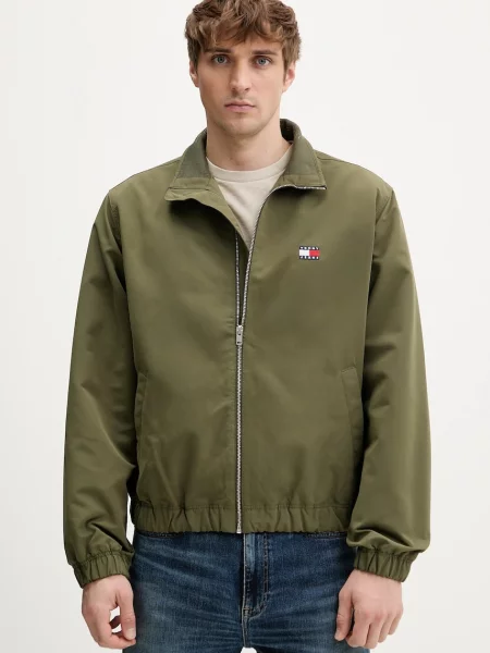 Tommy Jeans přechodová bunda zelená