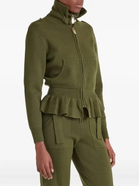 Geacă Temperley London cu volane verde
