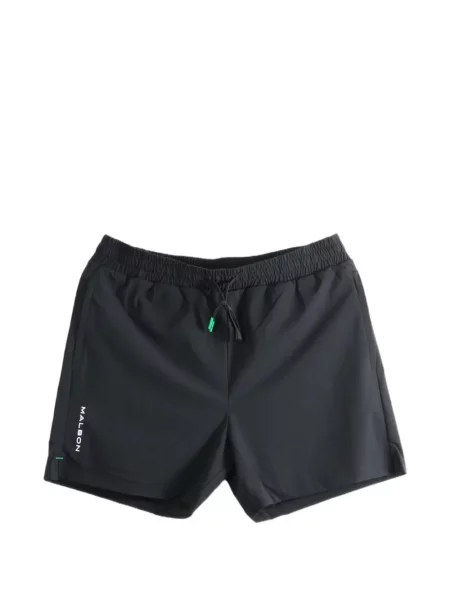 Golf pantaloni scurți Malbon Golf cu imagine cu cordon negru