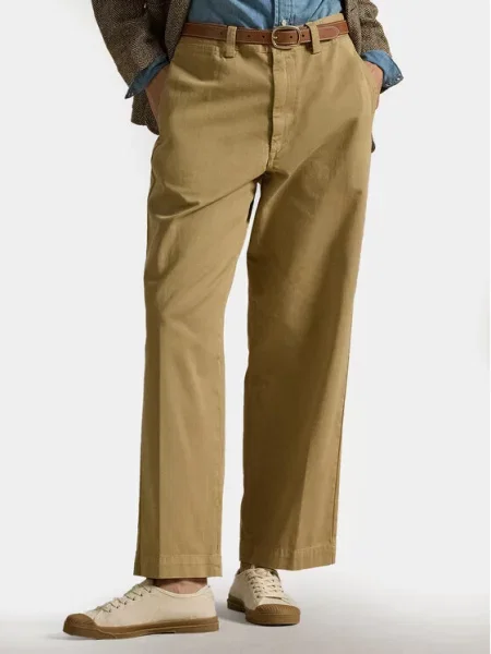 Kalhoty z materiálu Polo Ralph Lauren béžové