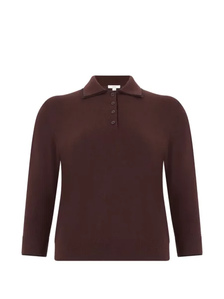 Gulerat lung tricou polo Vince maro